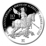 Malta 10€ 550.º Aniversario do Nascimento Albrecht Duerer Prata Proof 2021